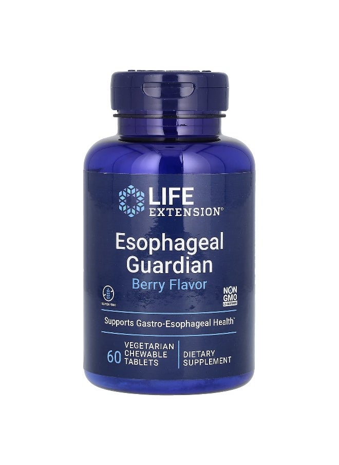 Life Extension, Esophageal Guardian, Berry, 60 Vegetarian Chewable Tablets