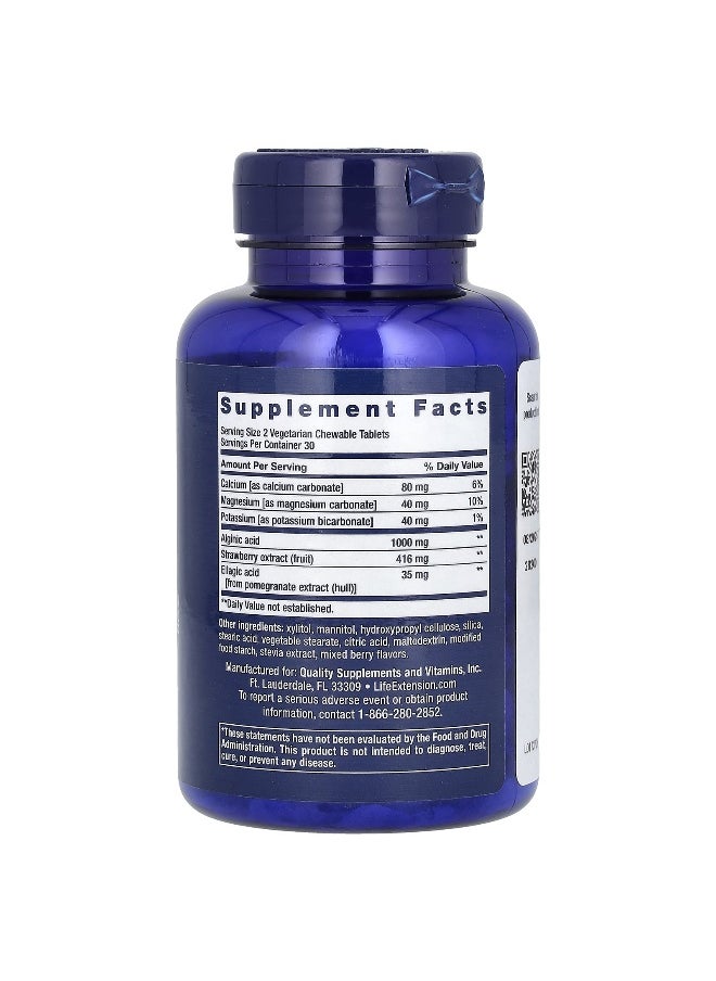 Life Extension, Esophageal Guardian, Berry, 60 Vegetarian Chewable Tablets