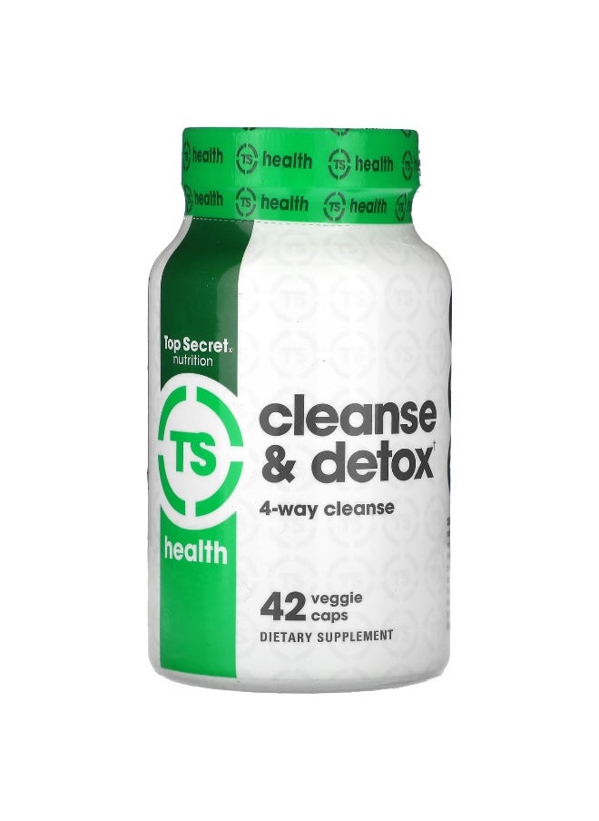 Top Secret Nutrition, Health, Cleanse & Detox, 42 Veggie Caps