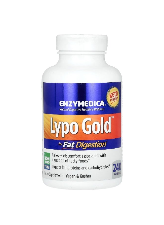 Enzymedica, Lypo Gold, For Fat Digestion, 240 Capsules