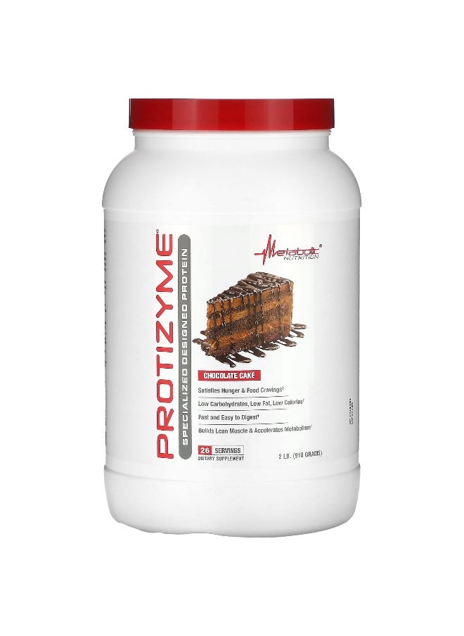 Metabolic Nutrition, Protizyme, Specialized Designed Protein, Chocolate Cake, 2 lb (910 g)