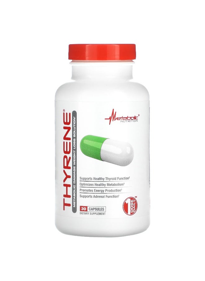 Metabolic Nutrition, Thyrene, Metabolic Damage Weight Loss Solution, 30 Capsules
