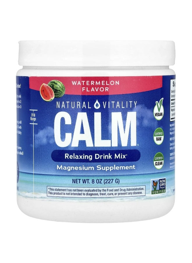 Natural Vitality, CALM®, Relaxing Drink Mix, Watermelon, 8 oz (227 g)