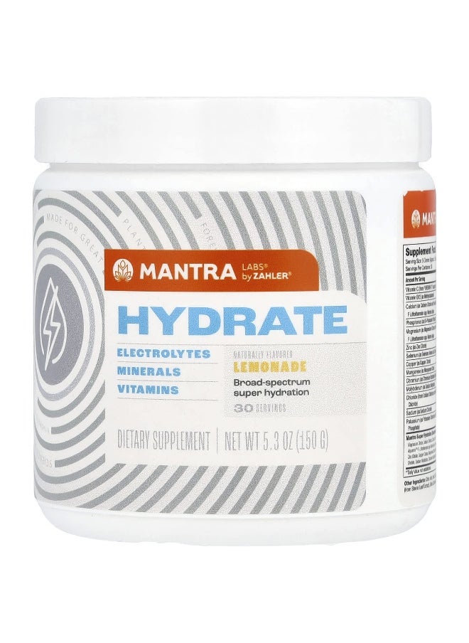 Zahler, Hydrate, Lemonade , 5.3 oz (150 g)