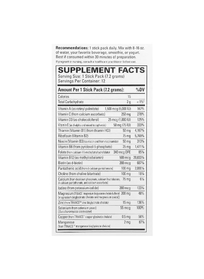 Terry Naturally, Fatigued to Fantastic!™ Energy Revitalization Drink Mix, 12 Stick Packs, 0.25 oz (7.2 g) Each