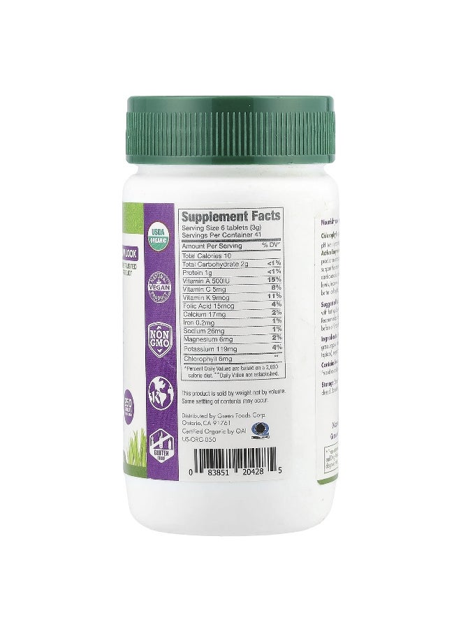 Green Foods, Green Magma®, Barley Grass Juice Powder , 250 Tablets, 4.4 oz (125 g)
