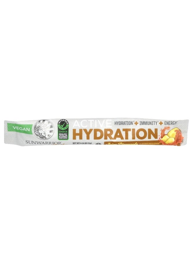 Sunwarrior, Sport, Active Hydration, Juicy Pineapple, 18 Packets, 0.24 oz (7 g) Each