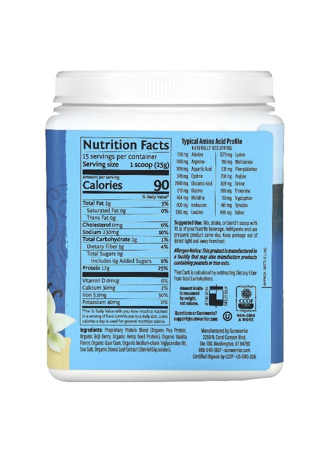 Sunwarrior, Warrior Blend, Protein, Vanilla, 13.2 oz (375 g)