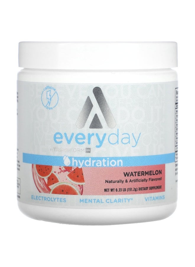 TransformHQ, Everyday, Hydration, Caffeine Free, Watermelon, 0.33 lb (151.2 g)