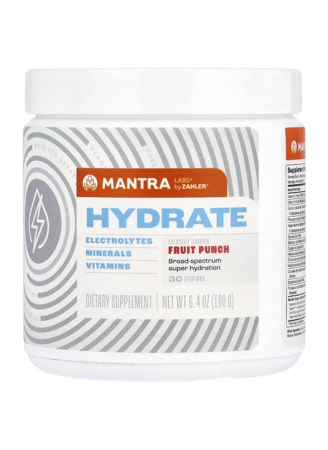 Zahler, Hydrate, Fruit Punch, 6.4 oz (180 g)