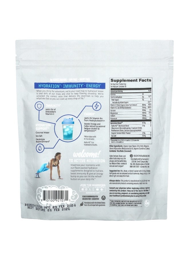 Sunwarrior, Sport, Active Hydration, Blue Raspberry , 18 Packets, 0.24 oz (7 g) Each