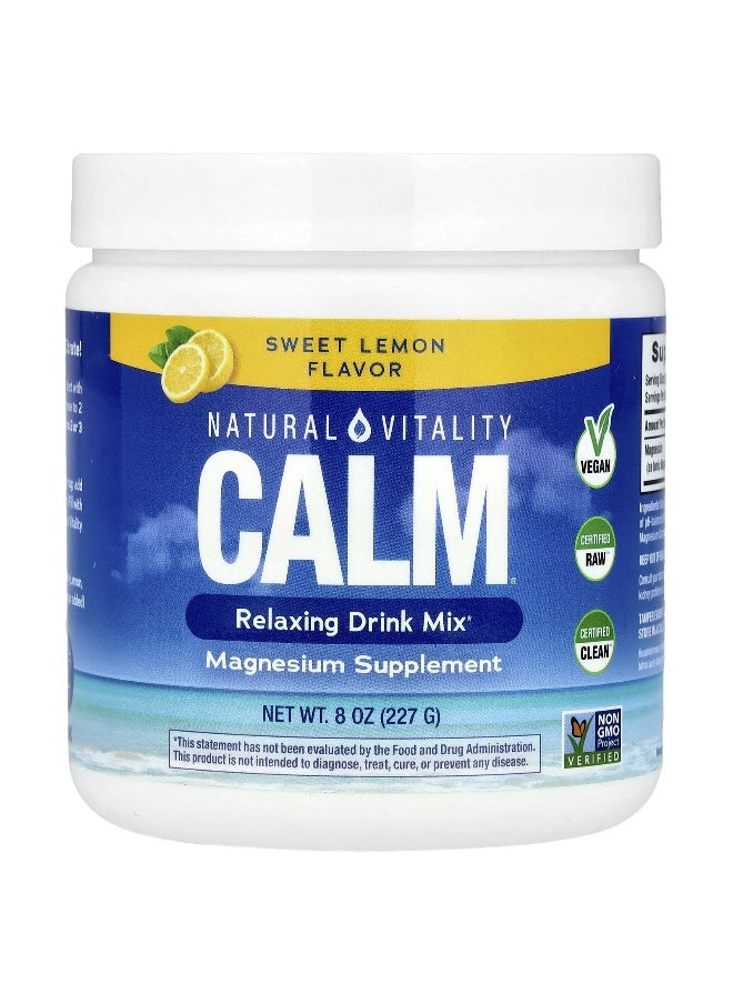 Natural Vitality, CALM®, Relaxing Drink Mix, Sweet Lemon, 8 oz (227 g)