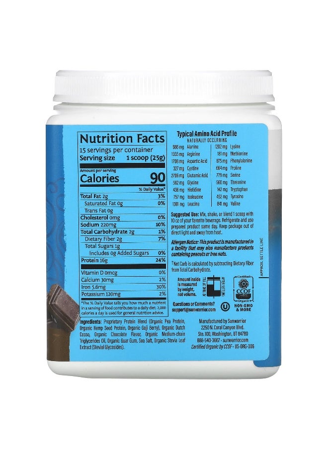 Sunwarrior, Warrior Blend, Protein, Chocolate, 13.2 oz (375 g)