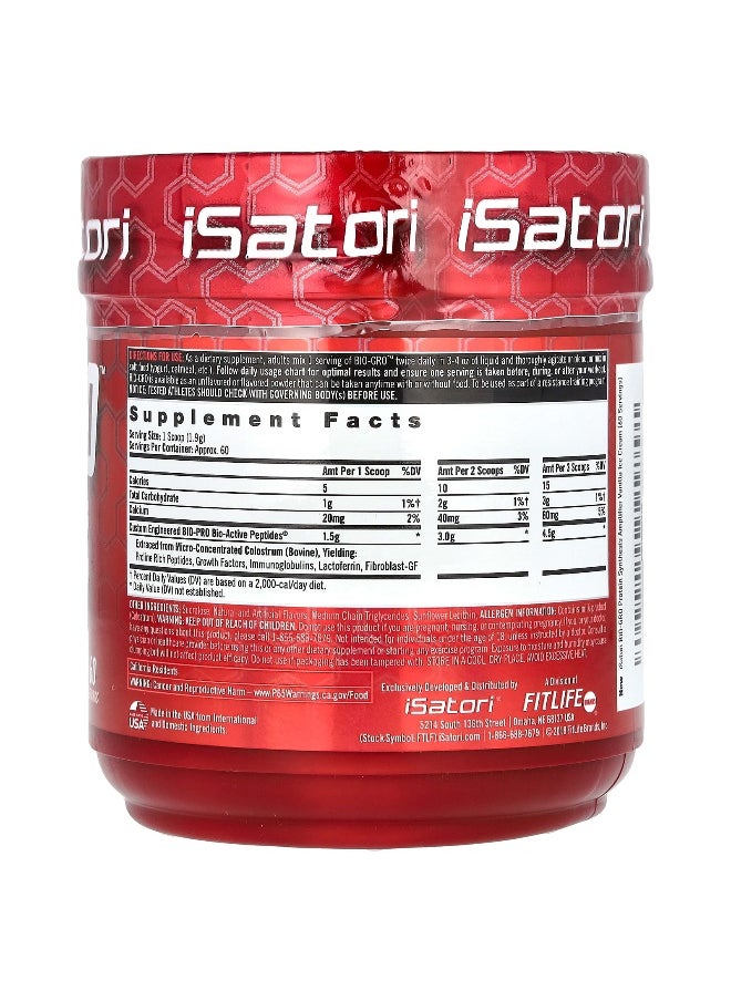 Isatori, Bio-Gro, Protein Synthesis Amplifier, Vanilla Ice Cream, 4.02 oz (114 g)
