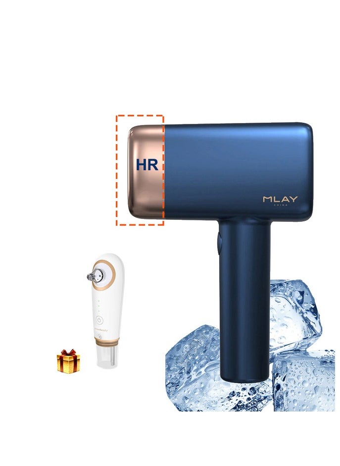 T14 Painless Ice Compress Laser Hair Removal Device,500,000 Flashes Epilator For Whole Body Bikini Line Arm Armpit Face Back Leg (1*HR Lamp)