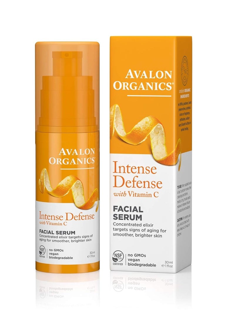 Avalon Organics Intense Defense Facial Serum, 1 oz. (Pack of 2)
