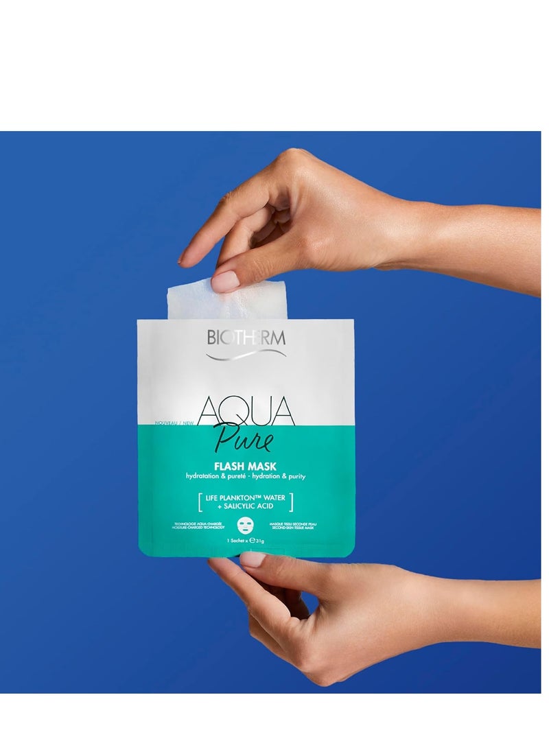 Biotherm Aquasource Flash Sheet Mask, a Moisturizing Face Mask with Biotech Plankton