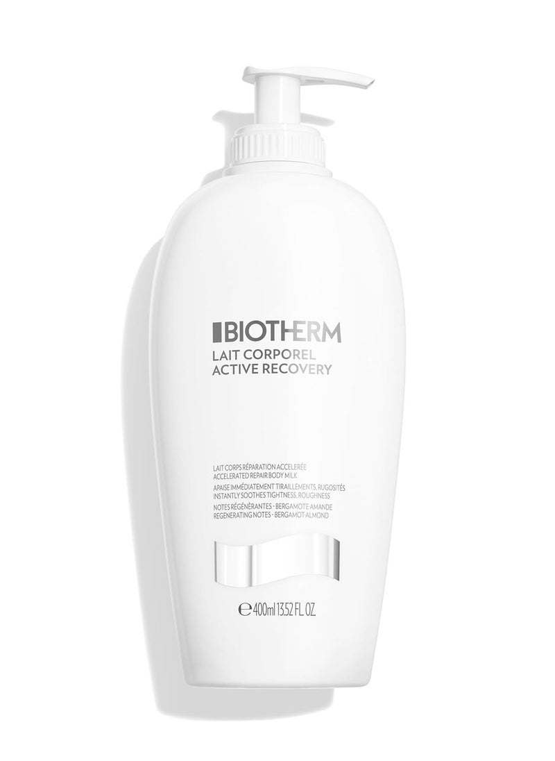 Biotherm Lait Corporel Active Recovery Body Milk, Enriched With Skin Nutrients for Damaged, Tight, Irritated, Itchy Skin; with Regenerating Notes Of Almond Iconic Citrus, 13.5 Fl.Oz.