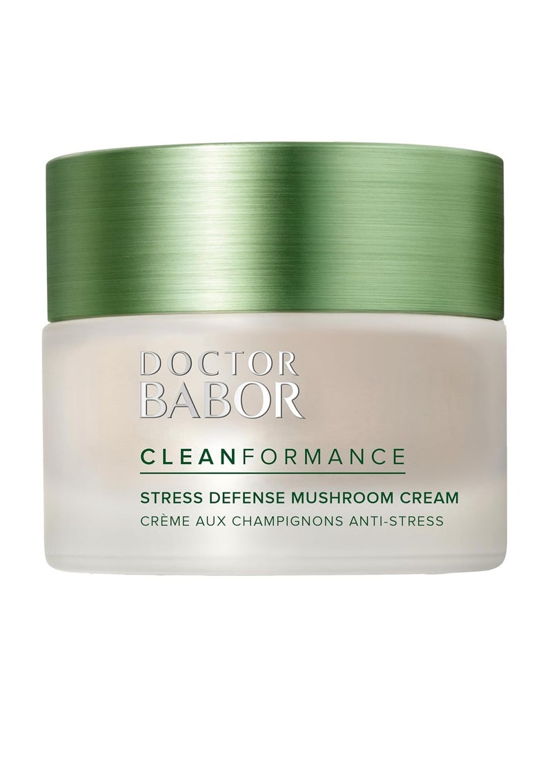 BABOR CLEANFORMANCE Stress Defense Mushroom Cream, Antioxidant and Microbiome Complex Protect, Moisturizer Balances and Revitalizes Skin, Improve Skin Barrier, Reduce Fine Lines & Wrinkles, 1.69 oz
