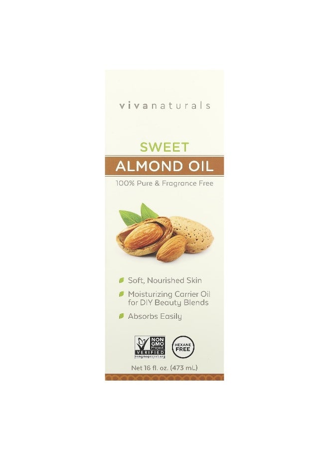 Viva Naturals, Sweet Almond Oil, 16 fl oz (473 ml)