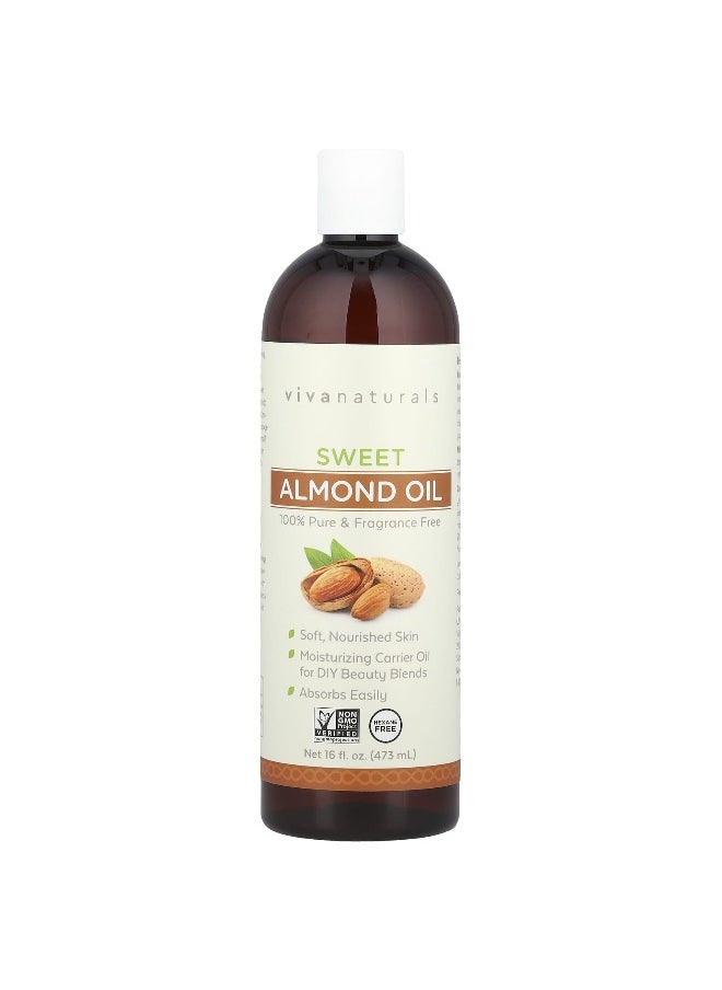 Viva Naturals, Sweet Almond Oil, 16 fl oz (473 ml)