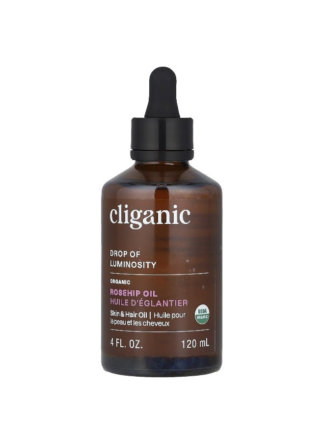 Cliganic, Organic Rosehip Oil, 4 fl oz (120 ml)