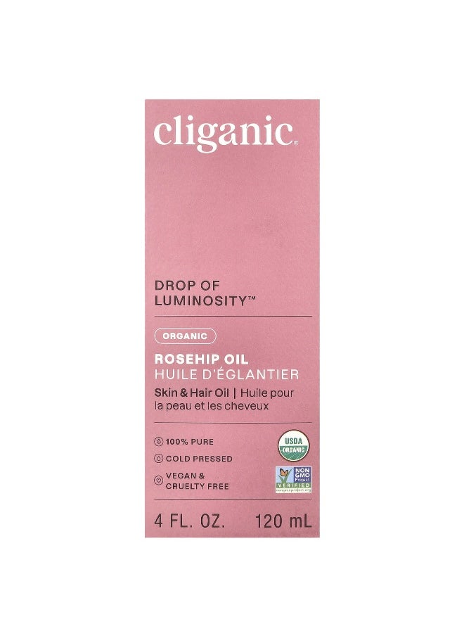 Cliganic, Organic Rosehip Oil, 4 fl oz (120 ml)