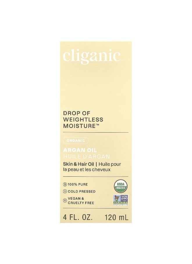 Cliganic, Drop of Weightless Moisture™, Organic Argan Oil, 4 fl oz (120 ml)