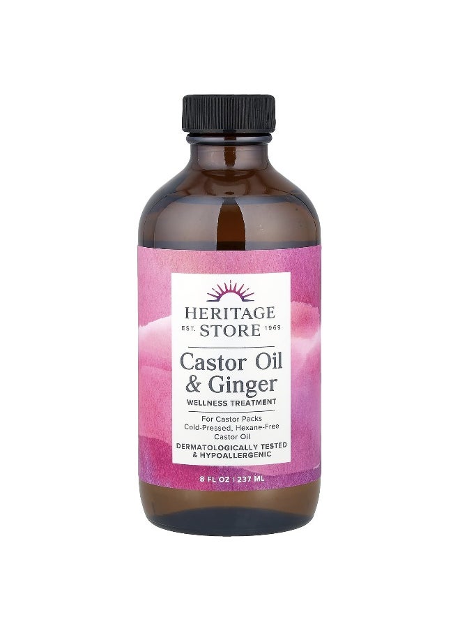 Heritage Store, Castor Oil & Ginger, 8 fl oz (237 ml)