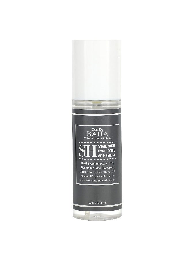 Cos De BAHA, SH, Snail Mucin Hyaluronic Acid Serum, 4 fl oz (120 ml)