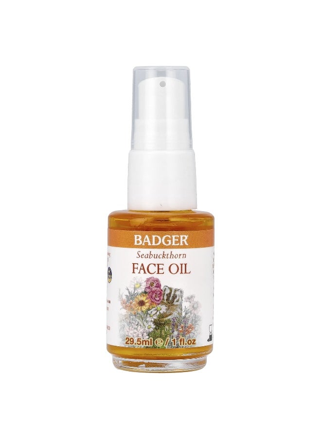 Badger, Face Care, Seabuckthorn Face Oil, For Normal/Dry Skin, 1 fl oz (29.5 ml)