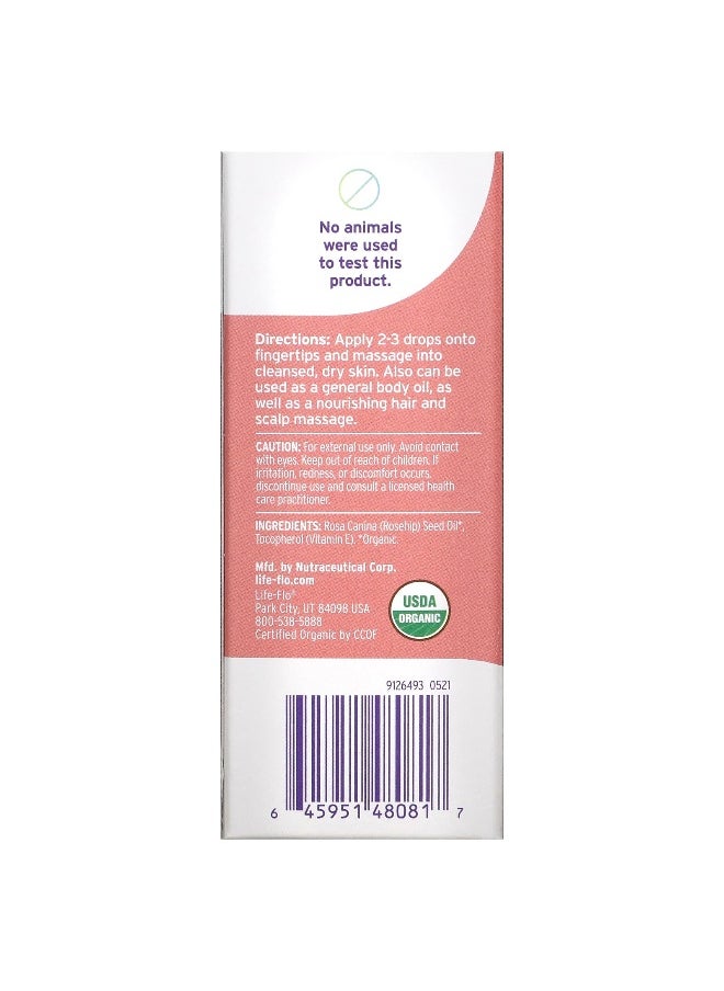 Life-flo, Organic Pure Rosehip Seed Oil, 1 fl oz (30 ml)
