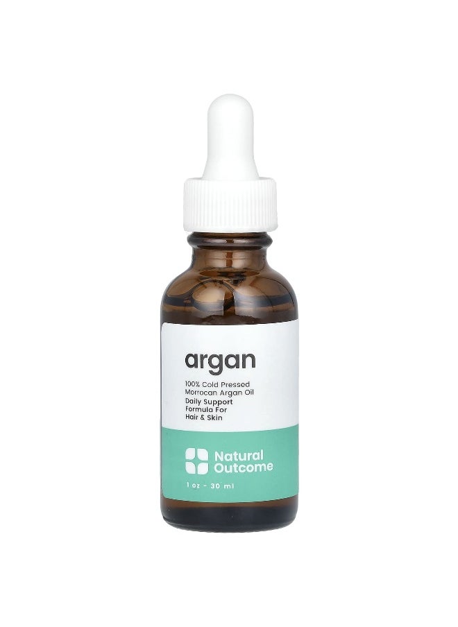Natural Outcome, 100% Cold Pressed Morrocan Argan Oil, 1 oz (30 ml)
