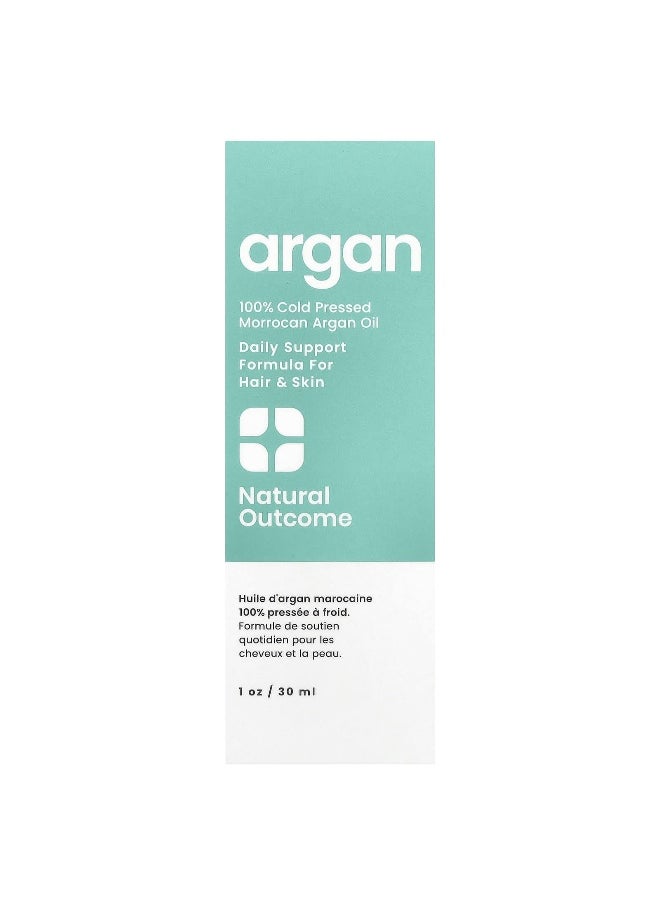 Natural Outcome, 100% Cold Pressed Morrocan Argan Oil, 1 oz (30 ml)