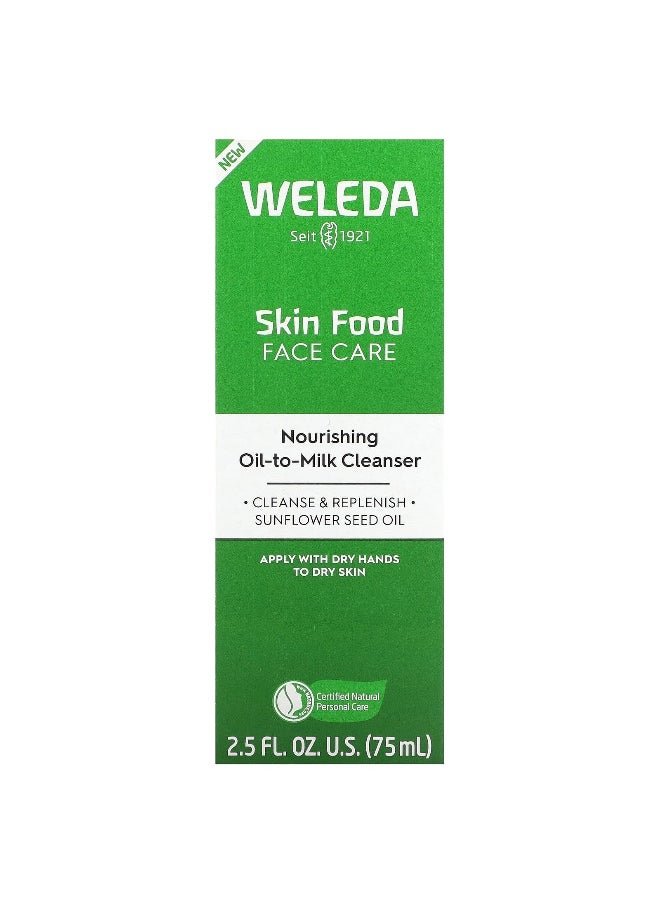 Weleda, Skin Food Face Care, Nourishing Oil-To-Milk Cleanser, 2.5 fl oz (75 ml)