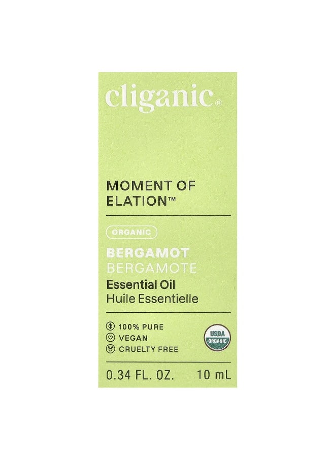 Cliganic, Moment of Elation™, Organic Bergamot Essential Oil, 0.34 fl oz (10 ml)