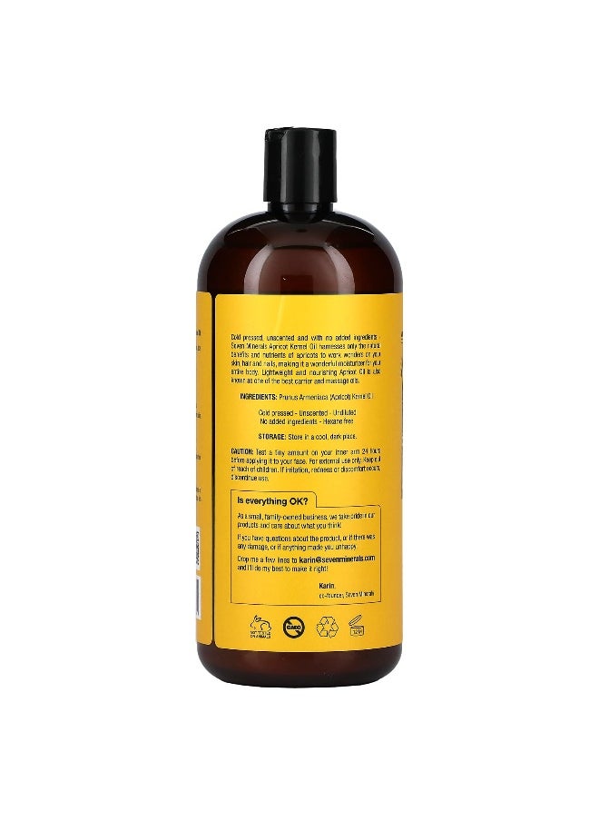Seven Minerals, Apricot Kernel Oil, Cold Pressed and Pure, Unscented, 32 fl oz (950 ml)