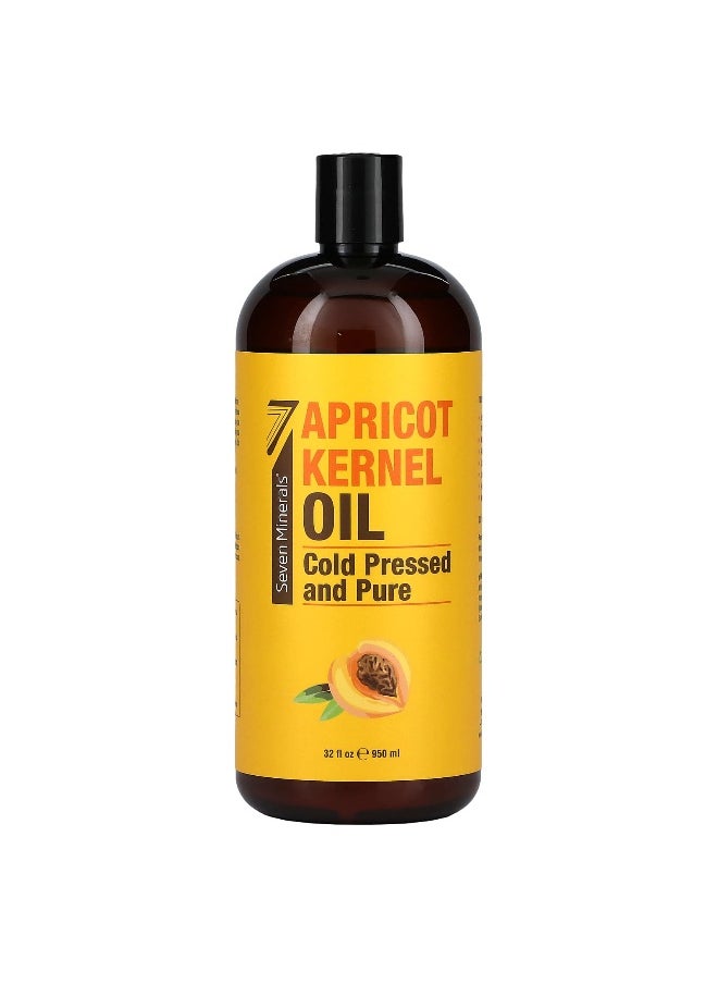 Seven Minerals, Apricot Kernel Oil, Cold Pressed and Pure, Unscented, 32 fl oz (950 ml)