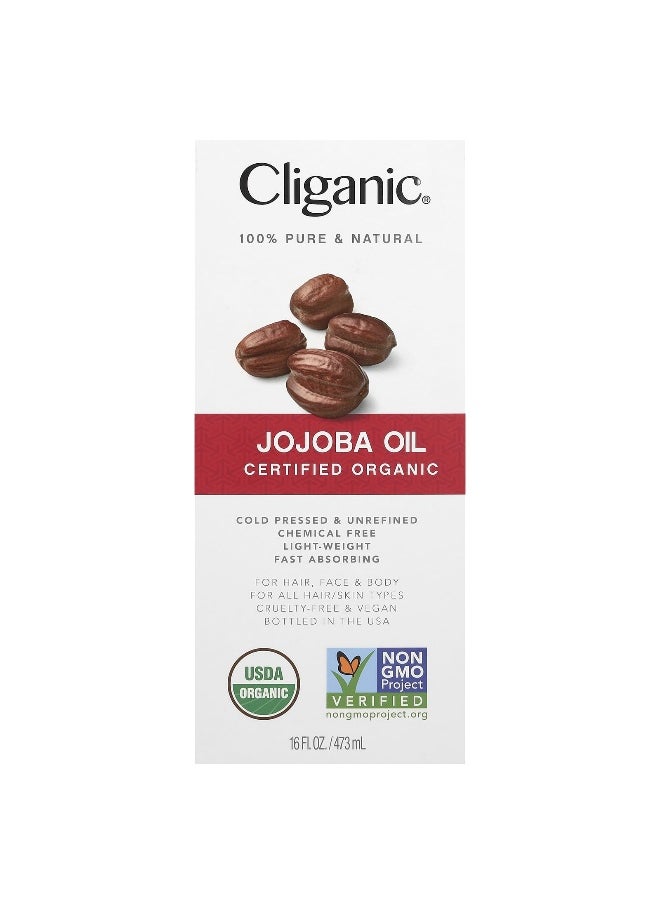 Cliganic, Organic Jojoba Oil, 16 fl oz (473 ml)