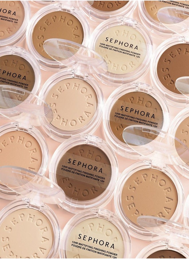 Sephora Collection 12Hr Mattifying Finishing Powder – Oil-Control Compact Powder in 05 Medium Neutral (10g) for Shine-Free, Long-Lasting Wear