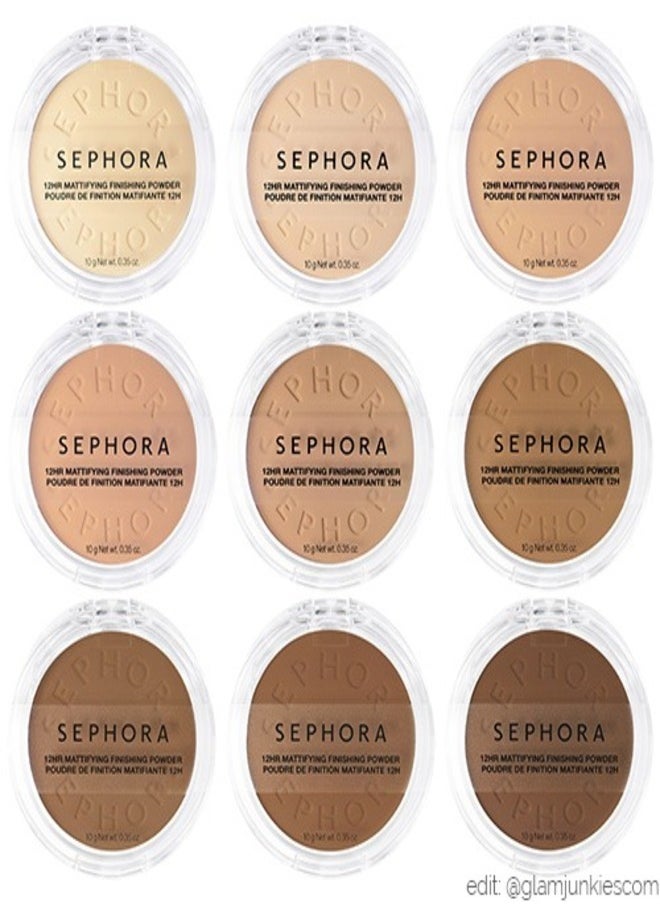 Sephora Collection 12Hr Mattifying Finishing Powder – Oil-Control Compact Powder in 05 Medium Neutral (10g) for Shine-Free, Long-Lasting Wear
