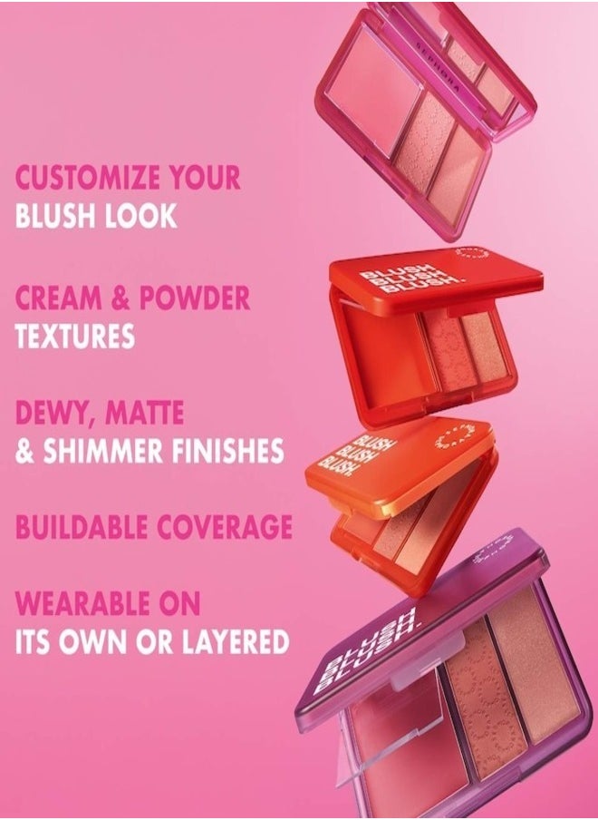 SEPHORA COLLECTION Blush Blush Blush Palette – Trio of Blushes – 04 Heart Breaker - Vibrant Red Blush Palette Shades | Cream & Powder Blush Formula – 7.7ml