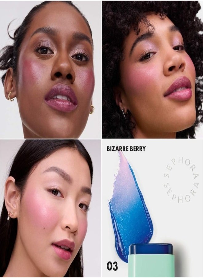 SEPHORA COLLECTION Color Twister Oil-in-Stick for Lip & Cheek 03 Bizarre Berry - Berry Color-Changing Hydrating Balm, 8.5g