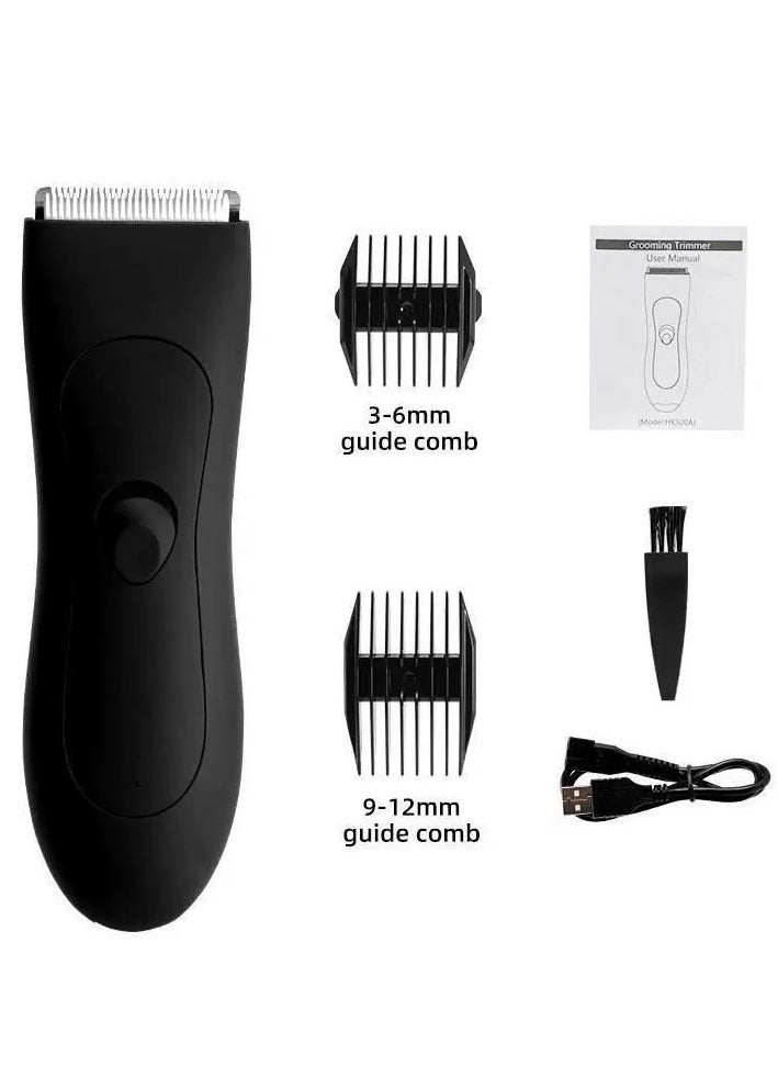 Waterproof Body Trimmer Wet/Dry Electric Trimmer Full Body Washable Trimmer Showerproof Grooming Trimmer Electric Body Groomer Rechargeable Body Trimmer