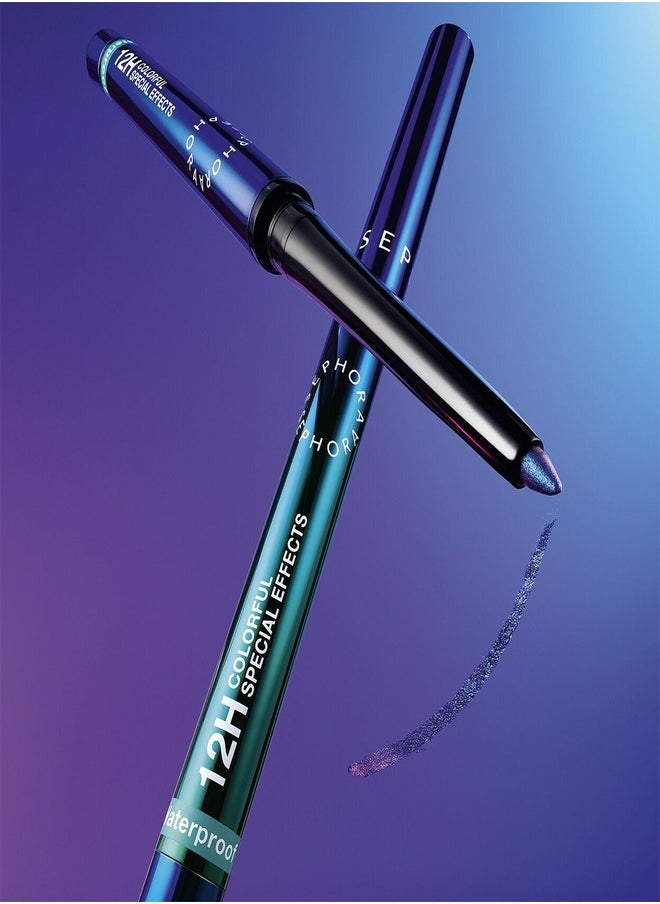 SEPHORA COLLECTION 12HR Colorful Special Effects Multichrome Retractable Eyeliner – 01 Red Solstice, Longwear Shifting Metallic Gel Liner