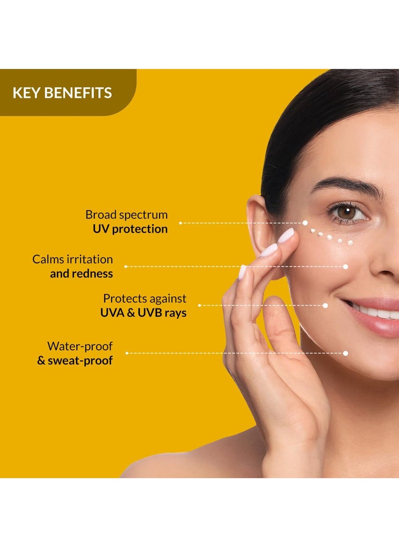 shadow sunscreen spf 50 plus cream sunscreen for dry skin uva and uvb protection non greasy and water resistant 40gm pack of 2