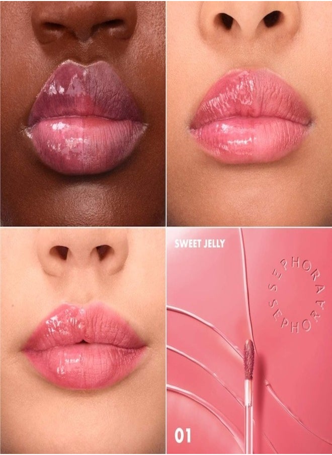 SEPHORA COLLECTION Totally Juicy Lip Tint – 01 Sweet Jelly | Dusty Nude Pink | Long-Lasting Hydrating Lip Tint – 5.5ml