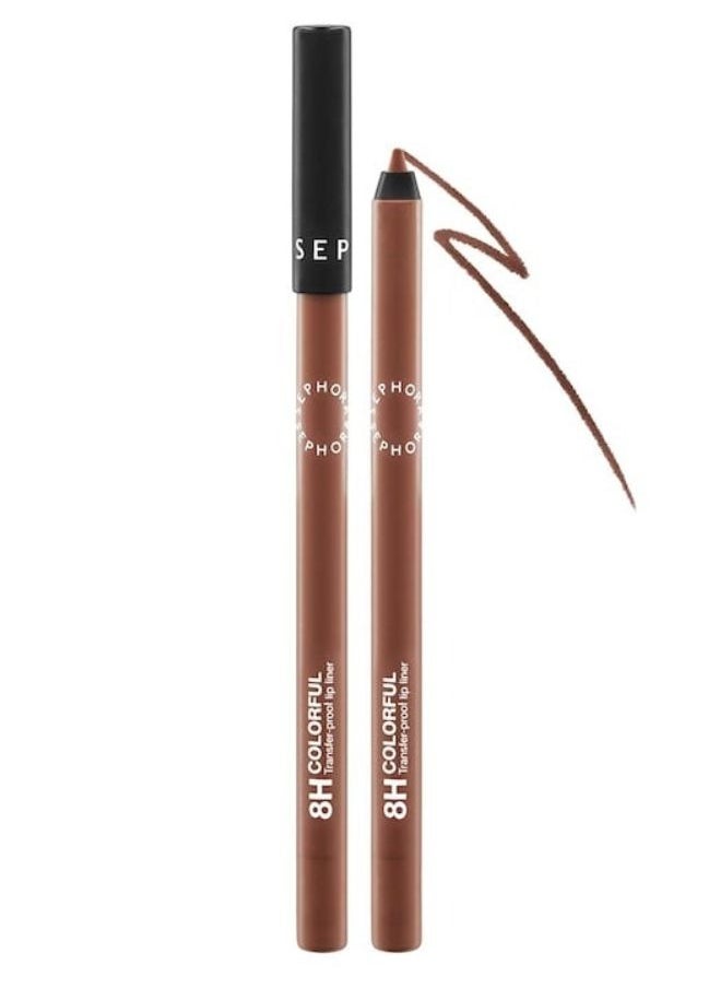 SEPHORA COLLECTION Colorful 8HR Longwear Transferproof Lip Liner 13 Frosted Chestnut - Matte Pink Brown – Waterproof Precision Lip Pencil 1.2g