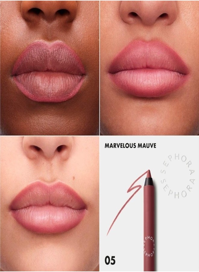SEPHORA COLLECTION Colorful 8HR Longwear Transferproof Lip Liner 05 Marvelous Mauve - Matte Classic Mauve – Waterproof Precision Lip Pencil in Soft Pink, 1.2g