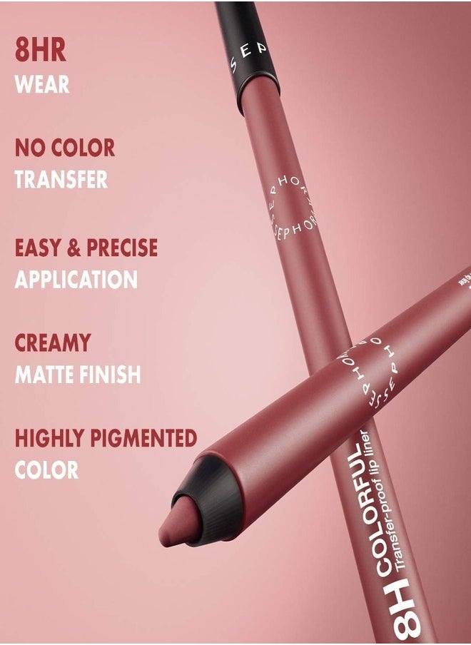 SEPHORA COLLECTION Colorful 8HR Longwear Transferproof Lip Liner 11 Cinnamon Brown - Matte Warm Brown – Waterproof Precision Lip Pencil 1.2g